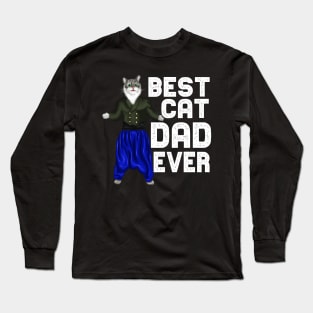 Best Cat Dad Ever Father Day Long Sleeve T-Shirt